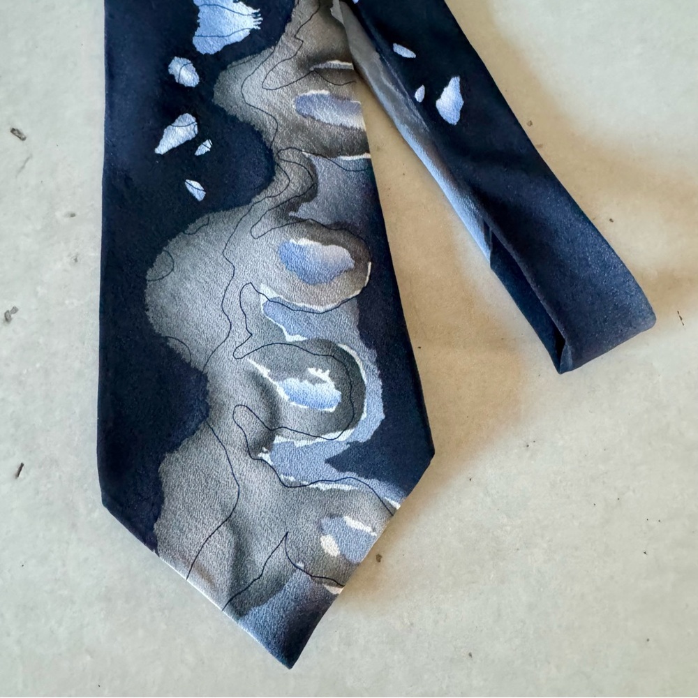 Jerry Garcia South Of the Border Collection 15 Silk Men’s Neck Tie Navy Blue EUC